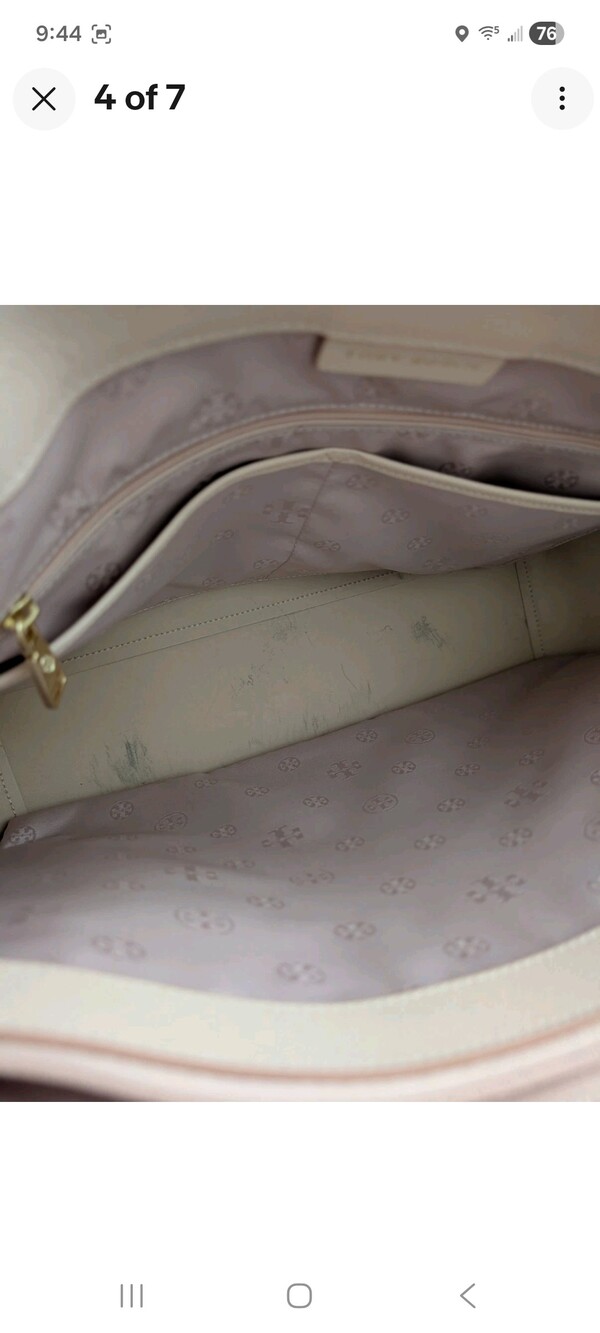 Large Tory Burch Perry Triple Compartment Tote Pink Like New - Picture 7 of 10